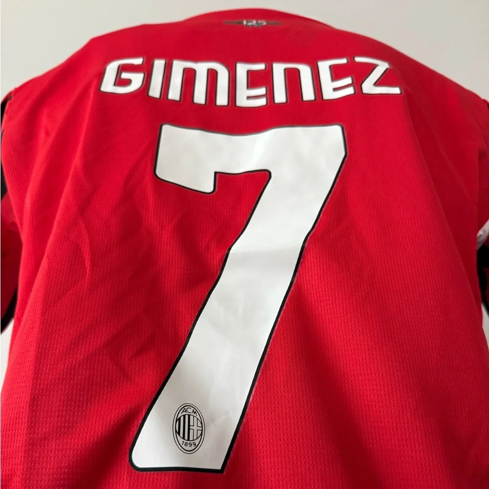 Santiago Gimenez #7 AC Milan New Men’s Serie A Puma Home Soccer Jersey - Picture 9 of 10